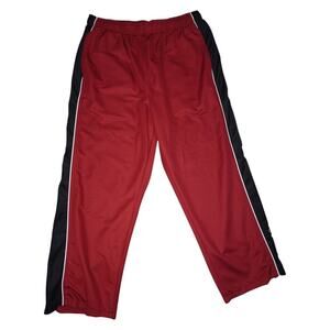 Vintage Reebok Track Pants Red Black Stripe Athletic Joggers XL